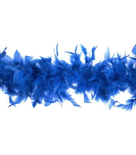 Boa en plumes de dinde 80 g de long et 1,8 m de long, 10 couleurs, idéal pour les fêtes, mariages, costumes d'Halloween, décoration de sapin de Noël (couleur blanche