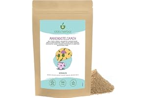 IDDA HERBAL Proszek z nasion ostropestu plamistego (500g), mielone nasiona ostropestu plamistego, 100% naturalny i czysty proszek ostropestu plamistego, wegański