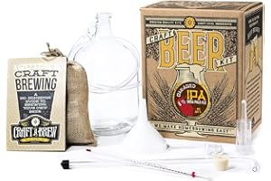 Craft A Brew Home Brewing Oak Aged IPA Wiederverwendbar Bier Kit - Starter Set 1 Gallon, klar