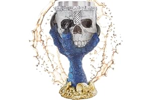 MTB MORE ENERGY Cáliz "Claw of the Azur Dragon" - Cráneo en la garra del dragón azul - Decoración medieval fantasía fantástico