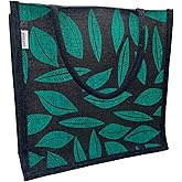JUTEKA Printed Lunch, Office, Grocery, Picnic, Tote, Tiffin, Shopping, Jute Bag with Padded Cotton Handles