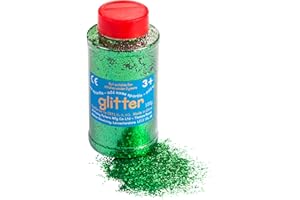 ANTHONY PETERS Glitter | 100 Gram tub | Shaker lid for Easy Pouring | Arts and Crafts | Glitter Art | Green