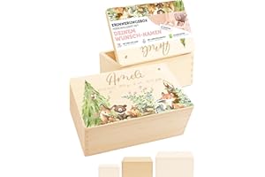 MINIHELDEN - Personalisierte Erinnerungsbox Baby | Erinnerungskiste als personalisierte Geschenke Baby - Holzkiste mit Gravur als Aufbewahrungsbox mit Deckel für Baby Spielzeug | Geschenke zur Geburt