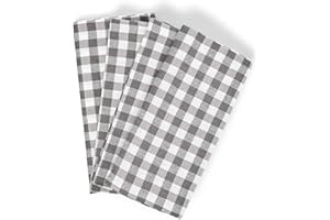 søstre & brødre 4er Set Geschirrtücher Küchentücher im hochwertigem Dobby-Design | Made IN EU | 100% Baumwolle - ÖKO-TEX Standard 100 | 50 x 70 cm Anthrazit-Weiß Quadrate