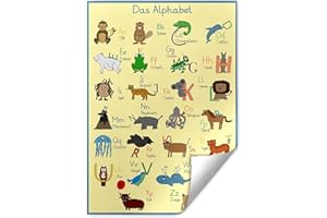 ABC DEINE SCHULHELDEN Deine Schulhelden ABC Lernposter DIN A2 - Grundschrift Alphabet Bild Poster für Kinder - Laute und Buchstaben von A bis Z - Ideal für Grundschule, Vorschule und Kindergarten
