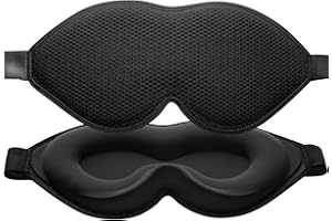 onaEz Sleep Masks, Total Block Light Mesh 3D Sleep Mask for Women Men, Sleep Eye Mask Blindfold with Breathable Soft Milk Ice Silk Fabric & Mesh Vents, Adjustable Strap 3D Contoured Eye Cover