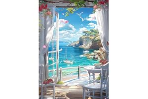 AIRDEA Vista mare Diamond Painting, Paesaggio Diamond Painting Kit Completo, Diamantini Crystal Art Hobby Creativi Adulti Decorazione per Casa 30x40 cm