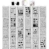 BLUGUL Zeichenschablonen 3 Stück - Herz & Liebe Motive Für Journaling