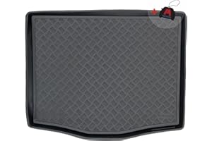M MOTOS Tapis de coffre en PE pour Ford Mustang Mach-E depuis 2020 Rendez votre voyage plus confortable grâce à ce tapis de voiture durable - Tapis de coffre de voiture tout temps, protection contre l