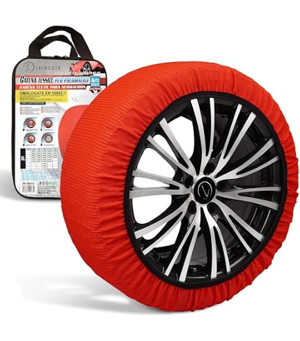 Snow 'N' Go Chaîne Neige Alternative - Chaussettes à Neige Pour Voiture, Lavables, Compatibles ABS/ESP