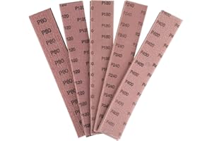 Shineboc 25pcs Mesh Sanding Sheets, 70 * 400mm Mesh Hook and Loop Sanding Pads 80 120 180 240 400 Grit Dust Free Abrasive Net Sander Disc Anti-Blocking Grinding Polishing Sandpaper for Wood Furniture