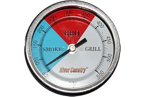 River Country 5" Dial (RCT5) Adjustable BBQ, Grill, Smoker Thermometer (50 to 550 F)