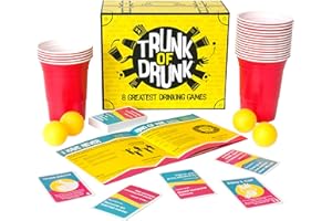 GUTTER GAMES Trunk of Drunk - Fun Adult Party Game, Perfect for Drinking Games, Adult Board and Card Games, Funny Party Games for Adults with 12 Fun Drinking Games, Great Stocking Fillers