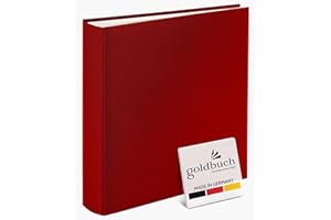 goldbuch 31707 Album fotograficzny Summertime, 100 białych stron z przekładkami pergaminowymi, lniany album pamiątkowy, 30 x 31 cm, czerwony