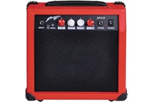 Johnny Brook 20W Portable Guitar Amplifier for Electric and Electro Acoustic Guitars (Red)