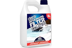 Cleenly Powerful Hot Tub Filter Cleaner Solution - for Hot Tub, Pool and Spa - Destroys, Oil, Grease, Minerals (5 Litres)