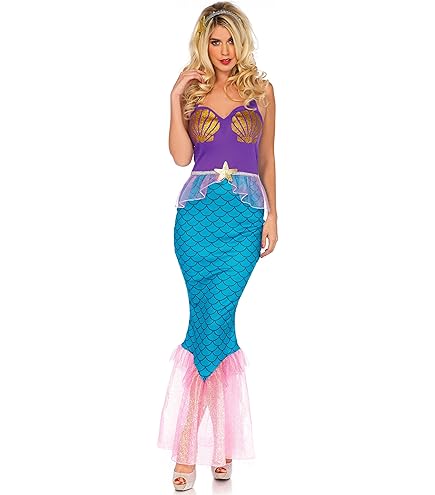 Felcia Dames Halloween zeemeermin kostuum slim fit pailletten lange jurk cosplay carnaval foto rekwisieten volwassen kostuums (B-fluorescerend groen, XL