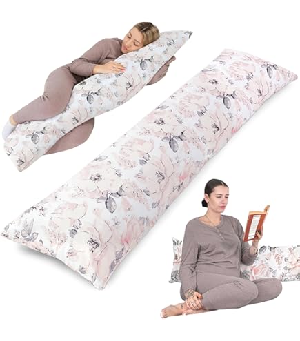 Home4u Zwangerschapskussen XXL - Zijslaapkussen - Lichaamskussen - Body Pillow - U vorm - Groen (Nude