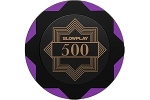 SLOWPLAY Nash Fichas de póquer Clay | Fichas Numeradas de póquer Tournament, 40 mm, 14 Gramos, 50 Unidades | Juego Fichas de Póquer, Arcilla Fichas de Póquer Ideal para Texas Holdem Poker (500)