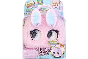 Purse Pets Micros, Fuzzy Bunny BB stylowa mała torebka z funkcją zwijania oczu, zabawki dla dzieci w wieku od 5 lat