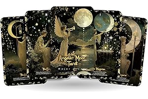 IBIZA TAROT Angelic Moon Tarot - 22 Major Arcana - Opens The Door to intuitive Understanding and Spiritual Growth - Divination Tool - Major Arcana Cards