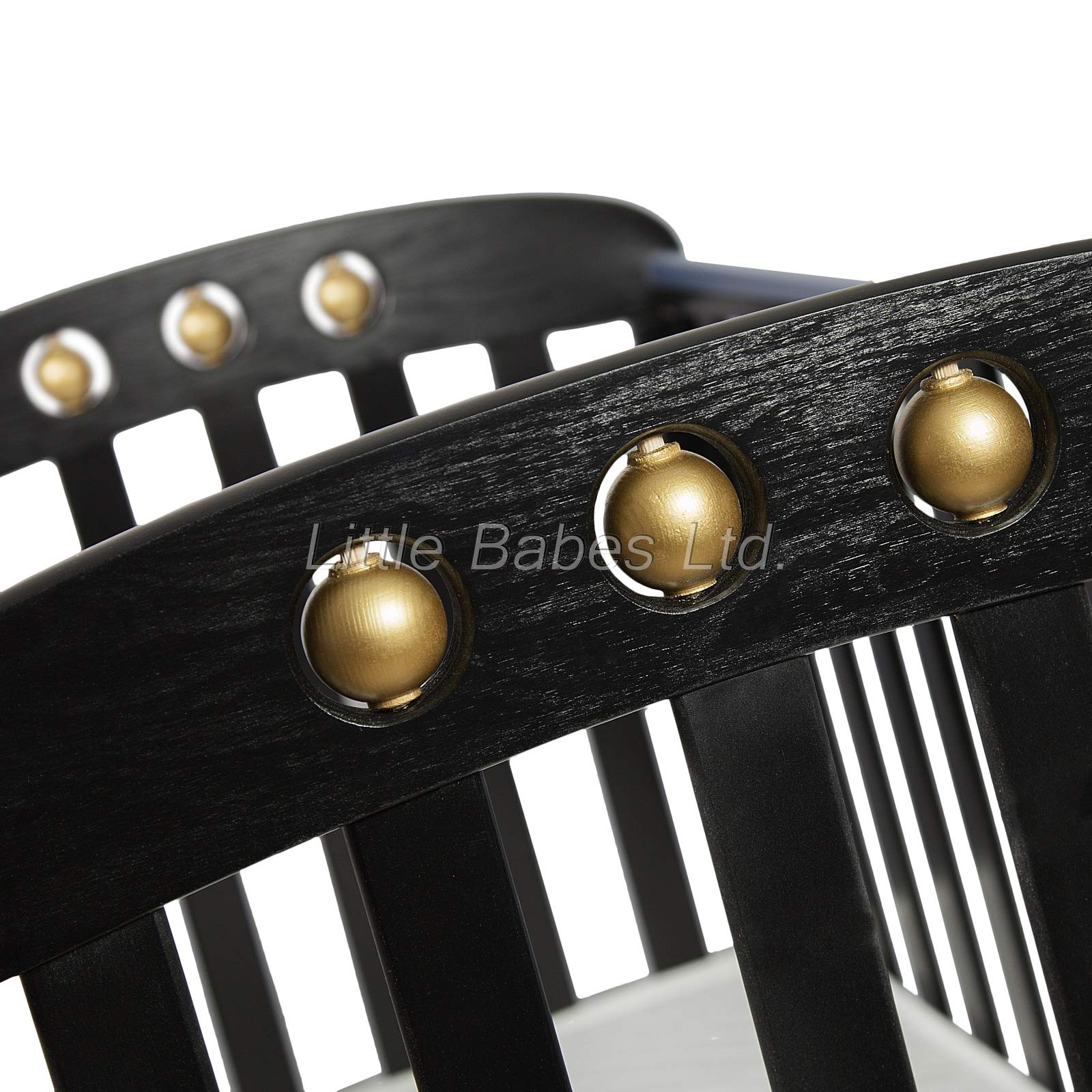 Limited Edition New Black Gold Cot Abbie Cot Baby Cot Drop Side
