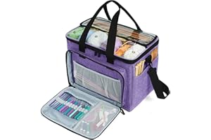 ‎TEAMOY Teamoy Wollaufbewahrungstasche, geeignet für Stricken, Häkeln, Wolle und Zubehörtaschen (Zubehör Nicht im Lieferumfang enthalten), Lila