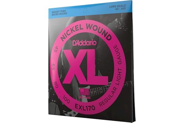 D'Addario Cordes Basse - Bass Strings - EXL170 - Light, 45-100 - Échelle Longue