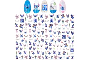 Pegatinas para uñas simyron 3 hojas cartoon Pegatinas para uñas cartoon Pegatinas para uñas Autoadhesivo 3D Pegatinas para uñas para mujeres Niñas Manicura Bricolaje o estudio de uñas