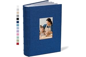 Vienrose Album Photo Traditionnel 10x15 cm 300 Poches Grande Capacité Couverture en Lin Albums Photos, pour Mariage Famille Bébé Vacances