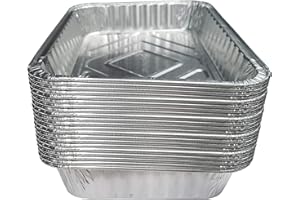 NESLOONP INTVN 20 Stück Aluschalen Grillschalen Aluminiumschalen, Lebensmittelbehälter | 700ml | 18.5 cm x 13.5 cm | Ideal zum Backen, Braten und Kochen