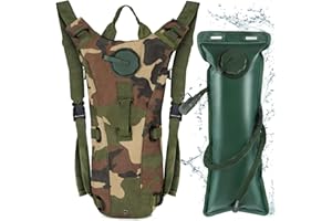 Neloheac Sac à Dos Hydratation Tactique avec Poche Eau 3L, Gilet Trail Hydratation Léger pour Homme Femme, Sac à Dos Velo pour Randonnée Marathon Cyclisme
