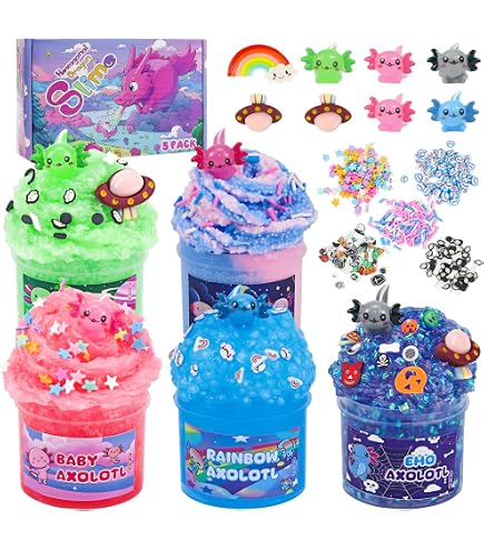 Kit DIY Slime Cristal Dessert Glacé - Pour Enfants à Partir De 8 Ans - Loisir Créatif Cuisine Jouet