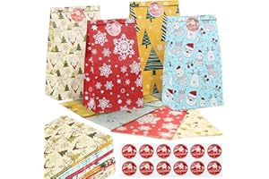 SHAO HUA 24 pcs Bolsas de Papel Kraft Marrones, Bolsas de Regalo Pequeñas de Papel, Bolsa de Papel para llenar de Regalo y Alimentos, Bolsas de Papel de Bricolaje, para Envolver Pan Galletas/Aperitivos et