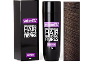 Volumon Professional Hair Gebäude Fibres- Haarausfall Concealer- Baumwoll- 28g- bis zu 30 Holen Sie Gebrauch- VOM 8 HAIR SHADES COLOURS (Mittelbraun) WÄHLEN