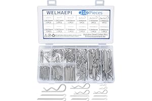 WELHAEPI 210 Sprintar & R-Clips, Rostfritt Stål 304 | Säkerhetssprintar Och R-Clips I Rostfritt Stål – För Bilar, Mekaniker Och Allmänt Underhåll