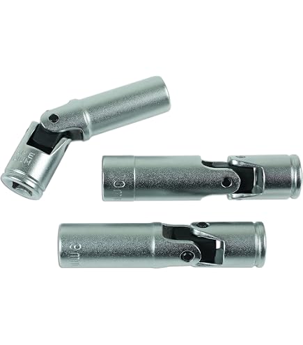 Neilsen 4pc Diesel Glow Plug Flexible Socket Set – 8mm, 10mm, 12mm, 3/8” Drive, Chrome