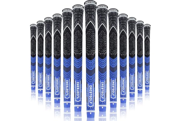 Crestgolf Lot de 13 poignées de golf multicomposées pour clubs de golf antidérapantes et écologiques, taille moyenne ou standard