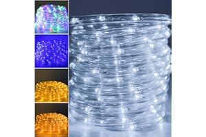 ‎RANDACO Randaco 30m LED Lichtschlauch, 720 LED Lichterschlauch Außen, IP20 Deko und Beleuchtung LED Schlauch, Schwarz Controller mit Memory-Funktion, für Garten, Party, Hochzeit, Halloween, Kaltweiß