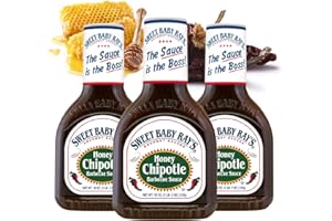 ‎AMERICANFOOD4U SWEET BABY RAY'S® | BBQ Sauce [HONEY CHIPOTLE] | 3er Pack (3 x 18 OZ, 425ml) Original amerikanische Barbecue Sauce | USA Grillsauce mit rauchigem, smoke Geschmack