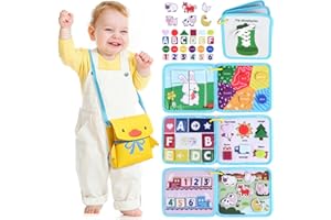 Kazzley Busy Board Montessori zabawka dla dzieci w wieku od 1, 2, 3, 4 lata, 6-warstwowa, zabawka motoryczna dla niemowląt, zabawka edukacyjna, zabawka edukacyjna, zabawka dla chłopców i dziewczynek