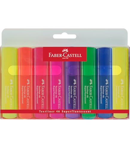 Faber-Castell Evidenziatori Neon Giallo - Set Da 2 Con Punta Cuneo, Ideali Per Studio E Ufficio - Foto 9