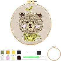 Kit Punch Needle Panda - Broderie Facile Pour Débutants Avec Cadre Et Fils