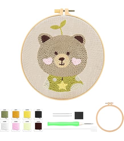 Lot De 6 Kits De Poinçonnage DIMENSIONS – Motifs Papillon, Cœur, Panda, Pour Aiguille Magique !