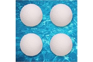 Wisolt Floating Scum Sponge Balls for Hot Tubs Pool Filter Balls for Absorbing Oil and Dirt in Swimming Pools 4 Pack Reusable and Washable
