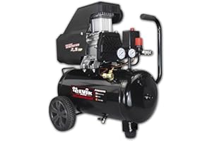 CEVIK PRO - CA-PRO26NG - Compresor Aire Portatil Monoblock - 92 dB - 24L - 2.5HP - Máx 9 Bar - 246 l/min - Sin Aceite - Dos Salidas Aire - Compacto y Portátil - Compresor de Pintura y Neumática