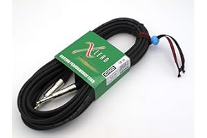 X-LEAD IC70GD100BK serie GOLD, cavo per strumenti professionale, per Chitarra/Basso/Tastiere - Jack to Jack - connettori originali INCO - (10 m, nero) - MADE IN ITALY by INCO