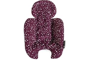 4moms RockaRoo and MamaRoo - Inserto infantil, lavable a máquina, suave, tela de felpa, diseño reversible, granate