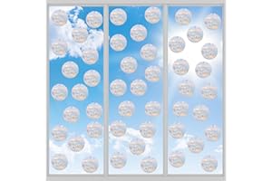 CRYSFIY 90 Stück runde Anti-Kollisions-Fensteraufkleber – Regenbogen-Vinyl-Sonnenfänger gegen Vogelschlag. Wiederverwendbare, statische Fenstersticker, haften ohne Kleber und schützen Vögel wirksam