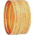 Shining Diva Fashion Latest One Gram Gold Plated Set of 6 Traditional Bangles for Women and Girls